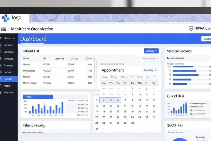Patient scheduling and records dashboard